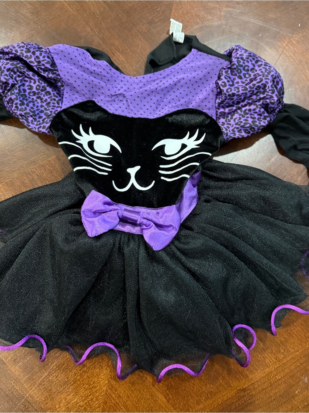 Suit Yourself Purple & Black Kitty Tutu Costume for Kids Sz 3-6M